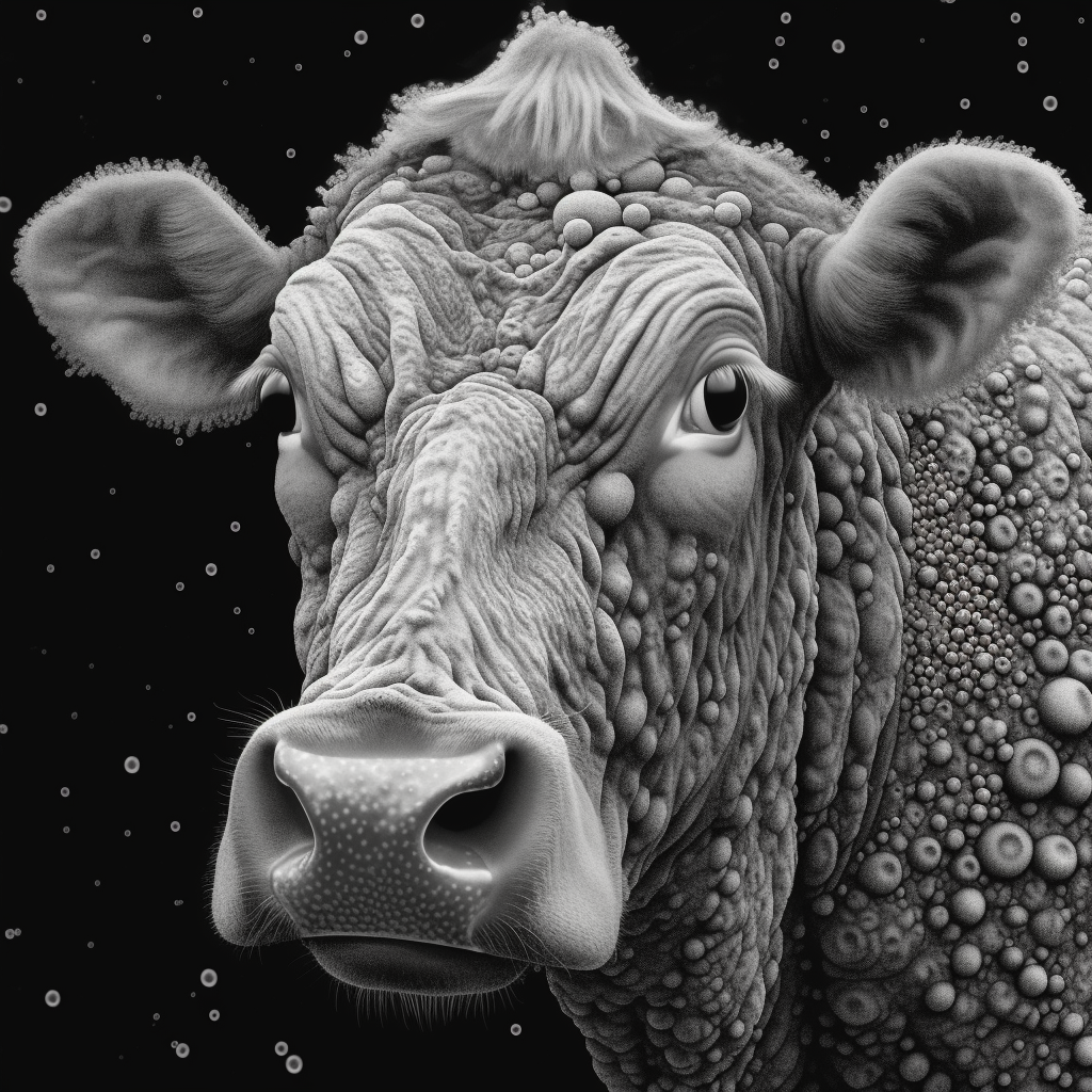 Electron Microscope image of a cow